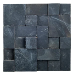 Mosaico Telado 3D Pedra Ferro All Black