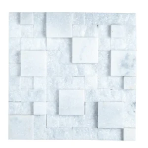 Mosaico Telado 3D Mármore Branco