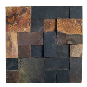 Mosaico Telado 3D Pedra Ferro